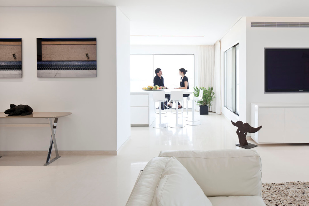 Modern living room in Tel Aviv.