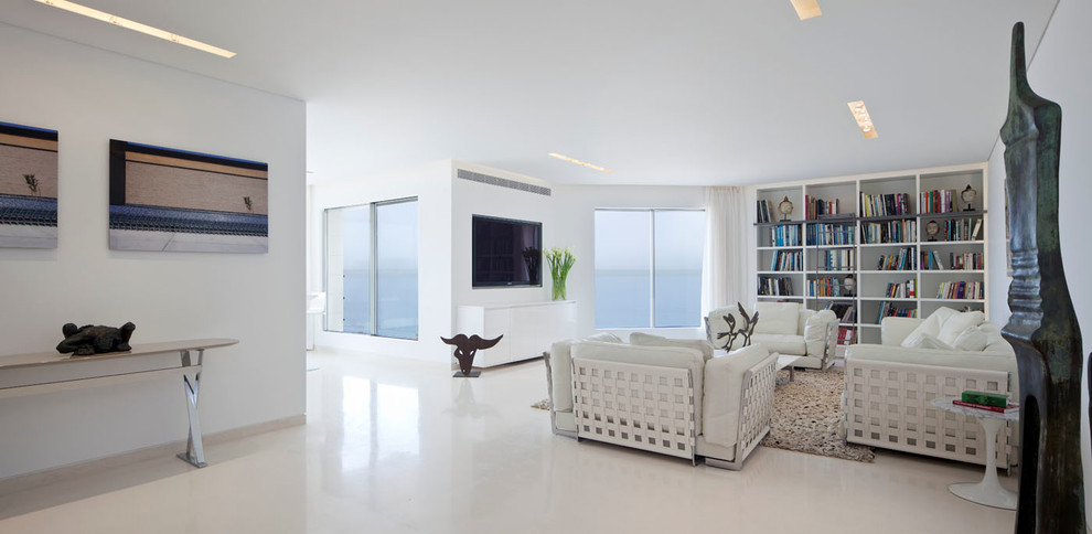 Design ideas for a modern living room in Tel Aviv.