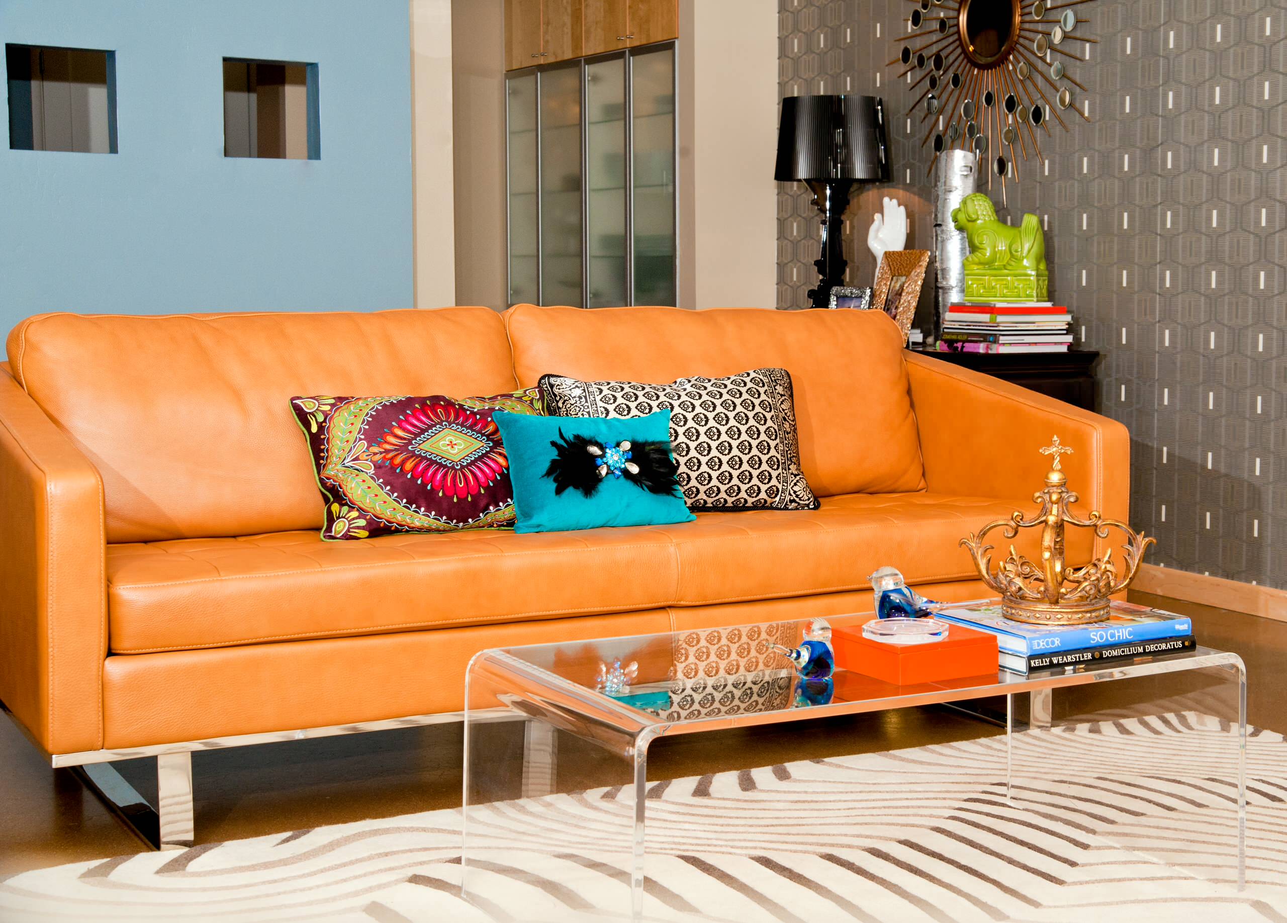 Blue Sofa Red Carpet Houzz