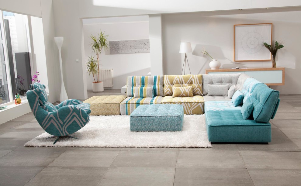 Arianne Modular Fabric Sectional Sofa by Famaliving Contemporary