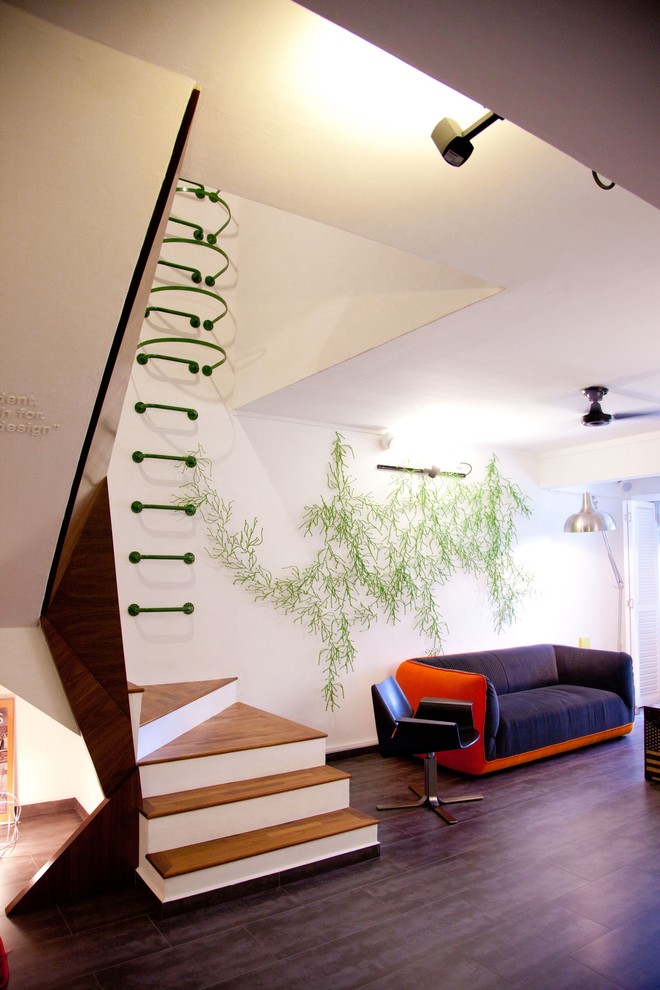 Staircase - eclectic staircase idea in Singapore