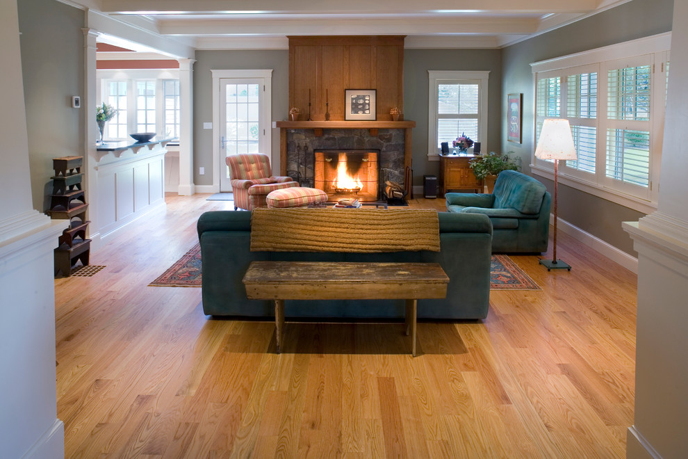 Arts & Crafts Bungalow Craftsman Living Room Boston by Jan