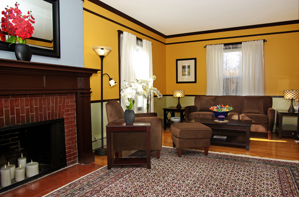 Arts and Crafts Home Traditional Living Room Boston by (m