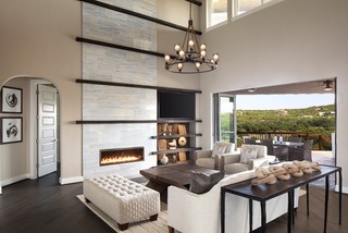 Ashton Woods Bellagio Model - Transitional - Living Room - Austin - by