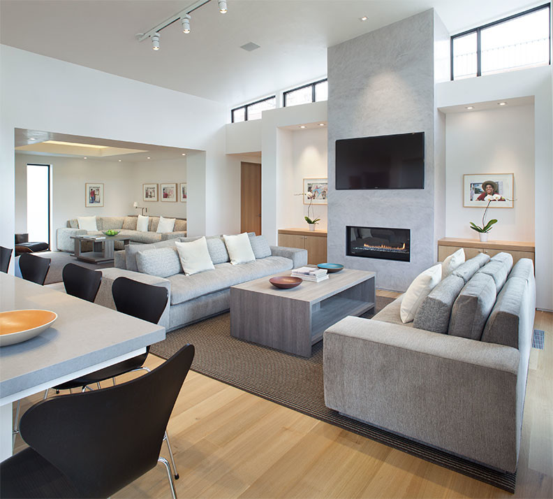 Minimalist living room photo in Denver