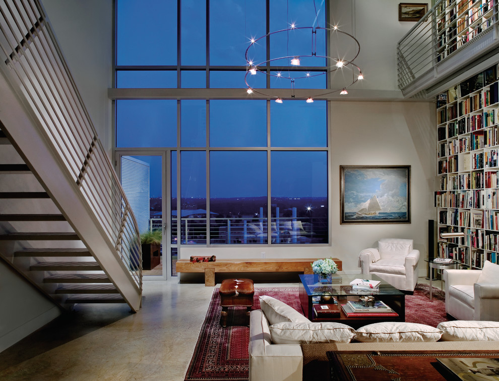 Inspiration for a contemporary living room in Austin.