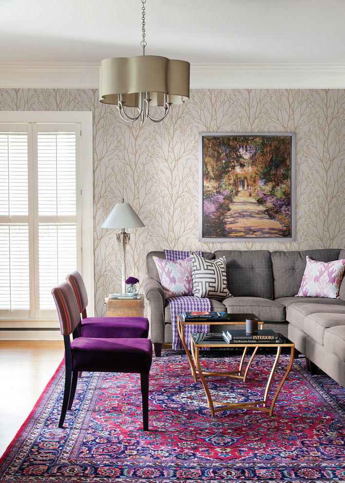 Inspiration for an eclectic living room in Boston.