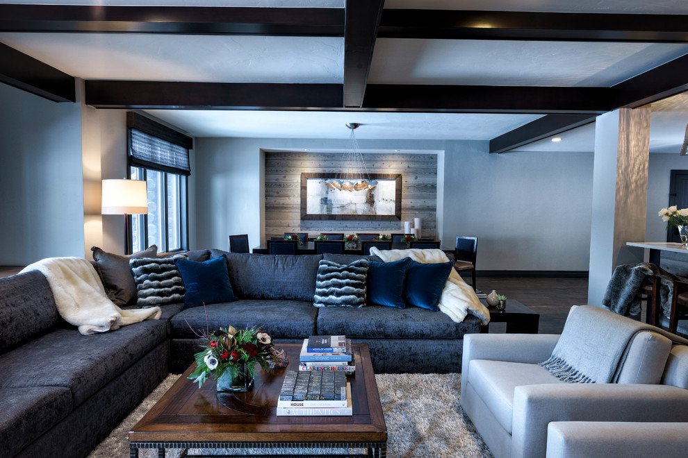 This is an example of a large classic living room in Denver.