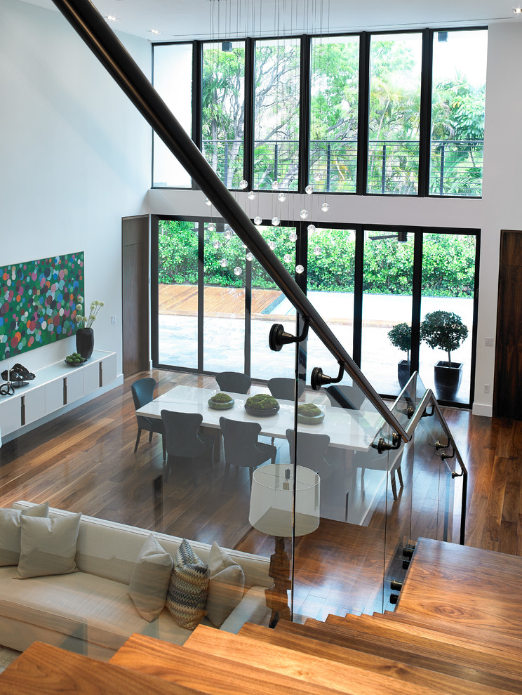Living room - modern loft-style living room idea in Miami