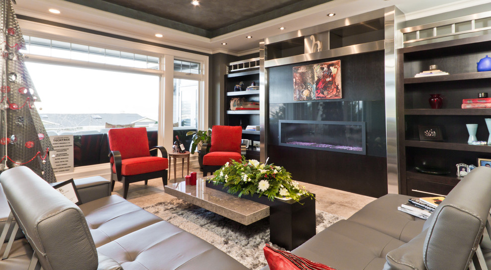 This is an example of a modern living room in Vancouver.