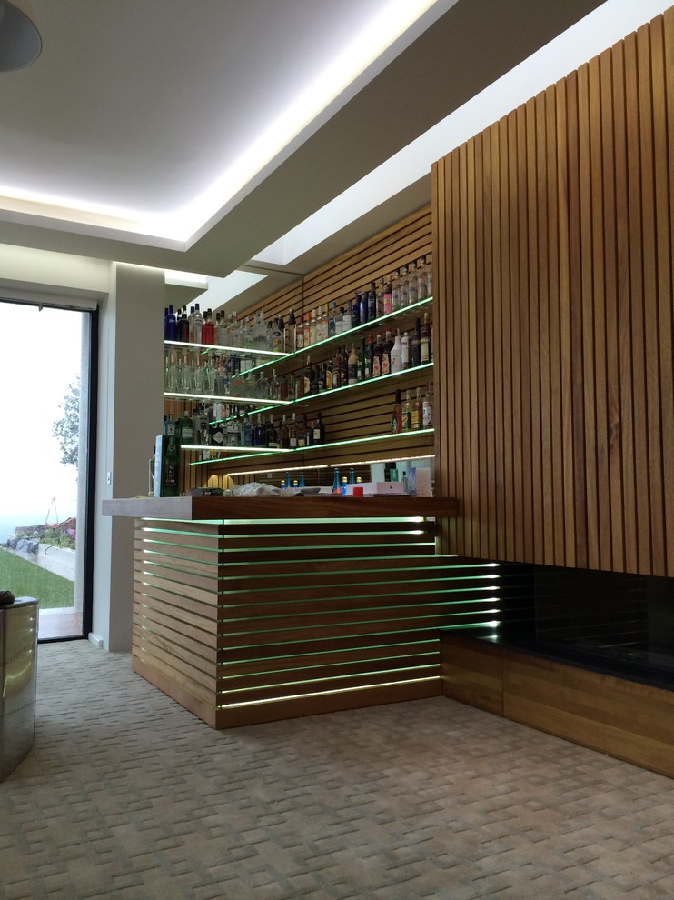 Bar and TV Room Contemporary Living Room Devon by Azro Limited