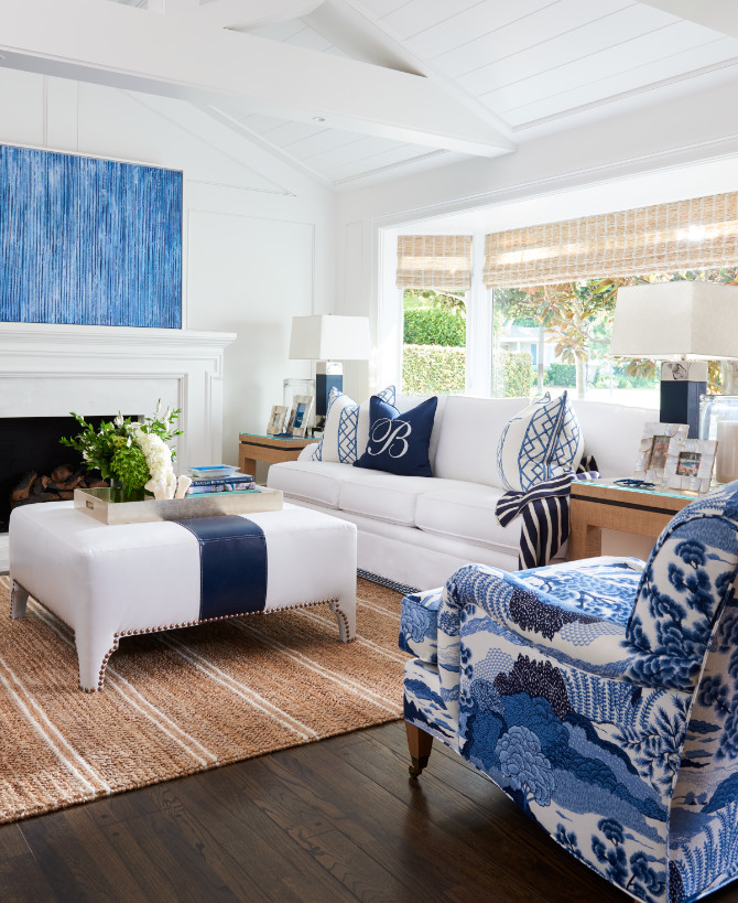 Design ideas for a beach style living room in Los Angeles.