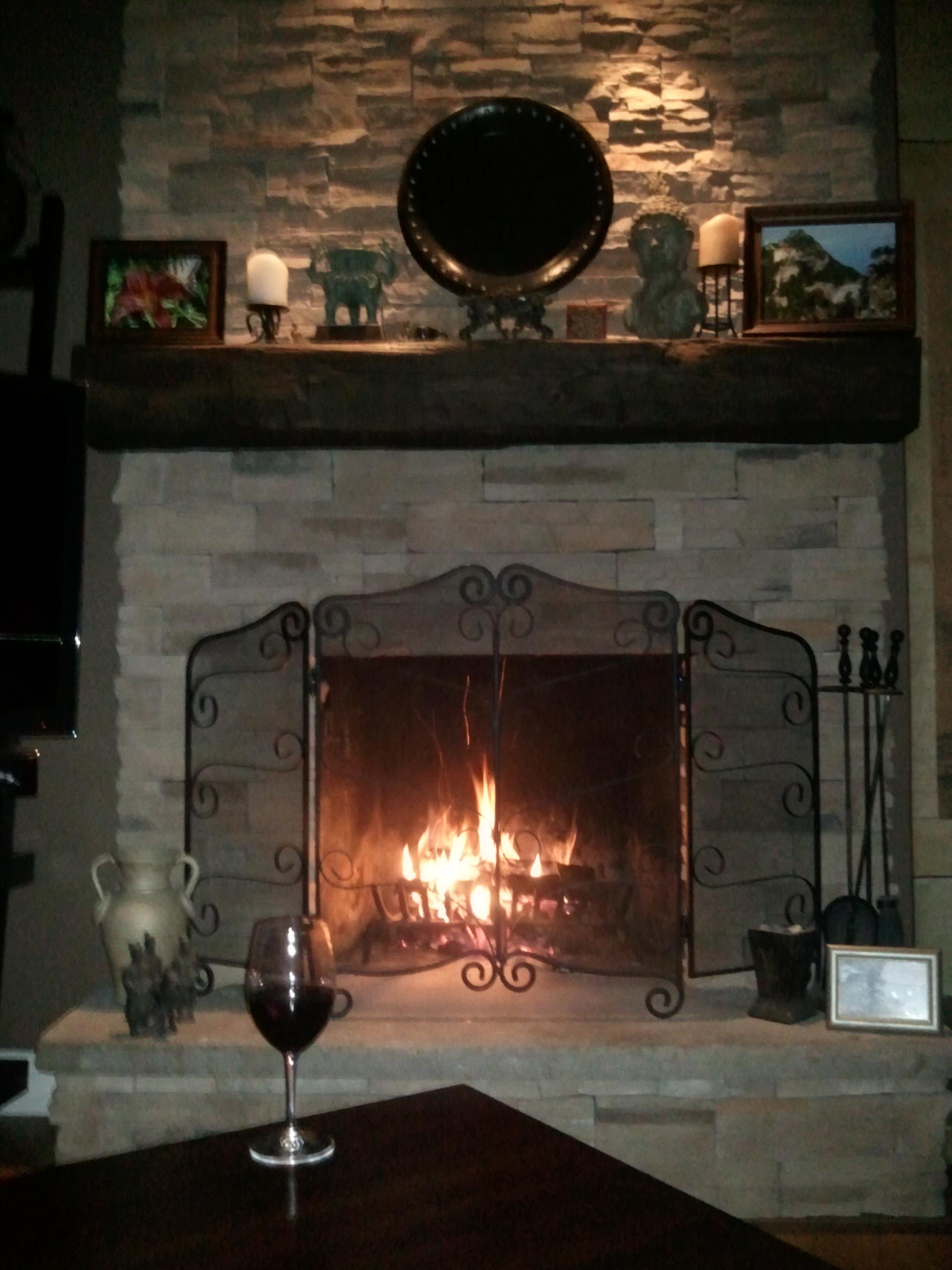 houzz electric fireplace on Barn Beam Mantel Houzz