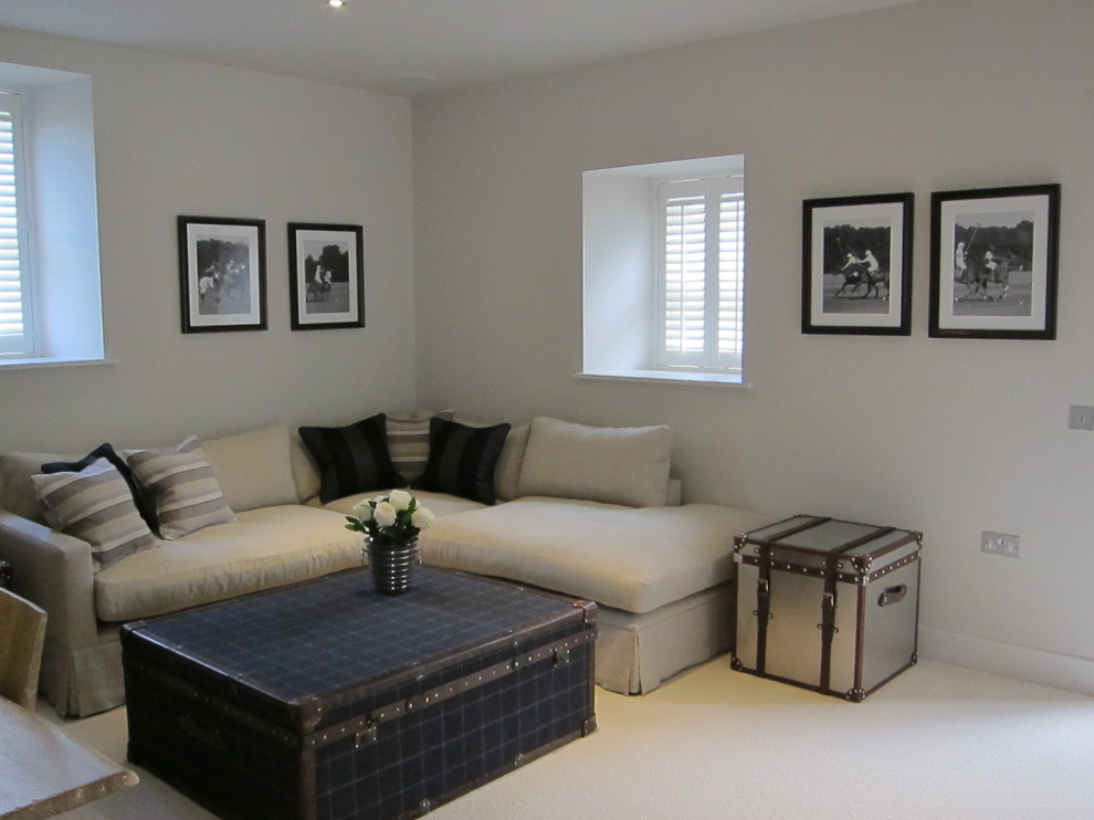 This is an example of a contemporary living room in Channel Islands.