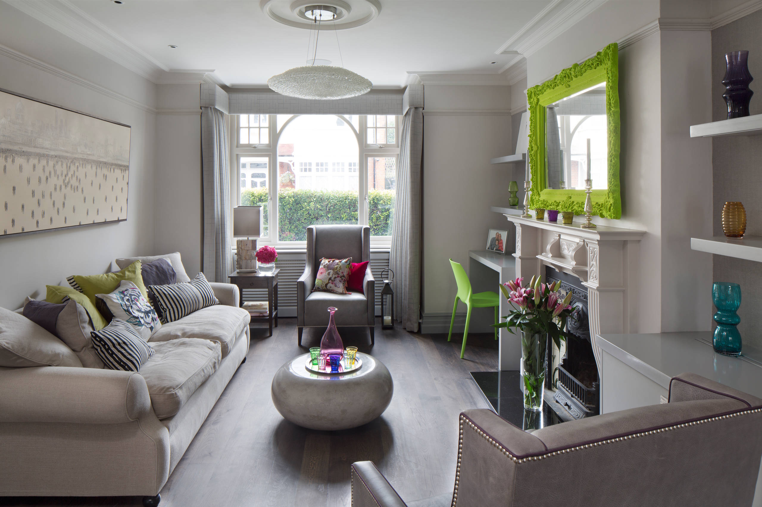 Lime Green And Gray Living Room Photos Ideas Houzz