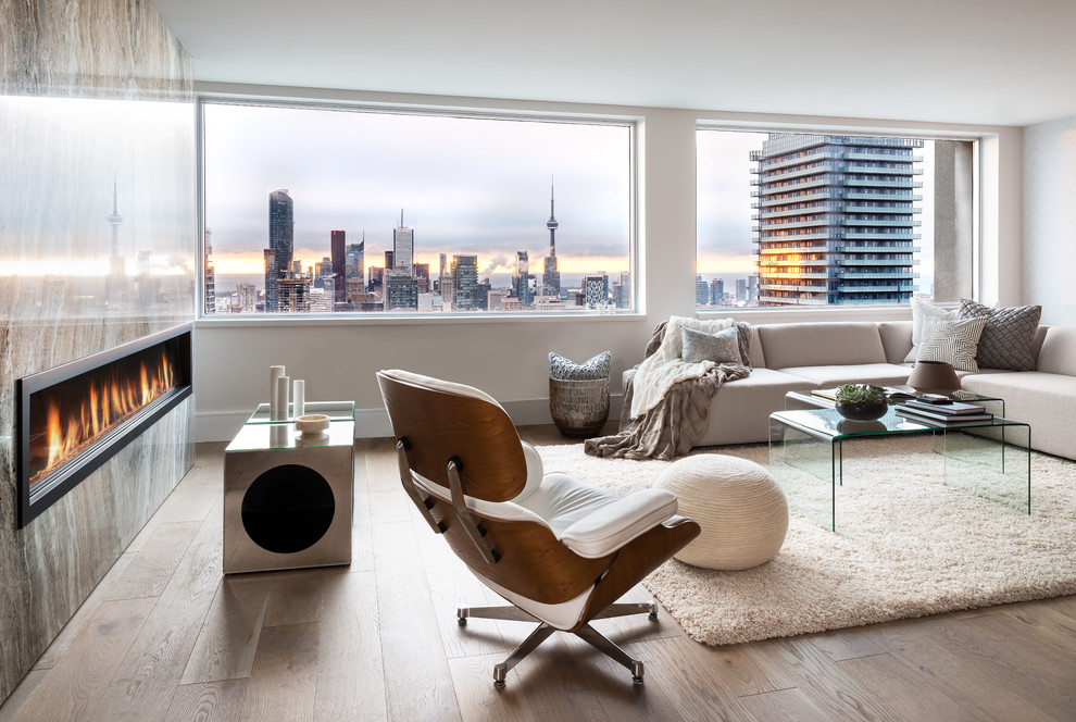 Bay Bloor Penthouse Contemporary Living Room Toronto By Toronto Interior Design Group