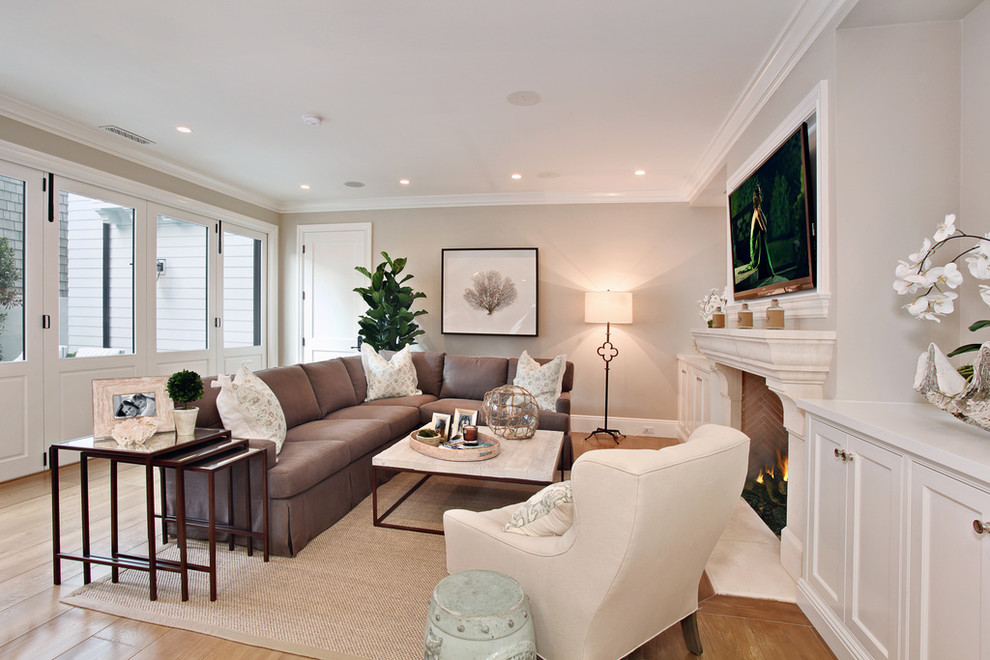 Elegant living room photo in Orange County