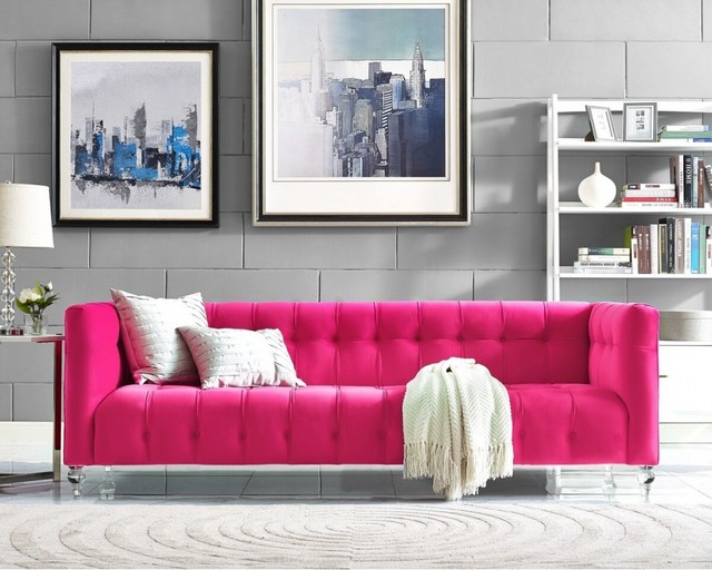 Bea Sofa | Pink by TOV - $1,299.90 - Contemporary - Living Room - New York  - by Modern Manhattan | Houzz UK