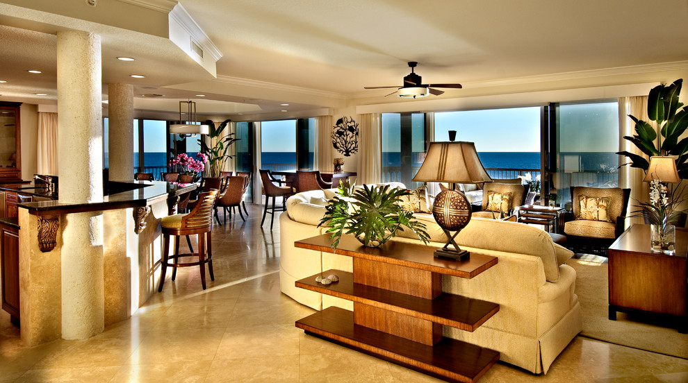 Nautical living room in Miami.