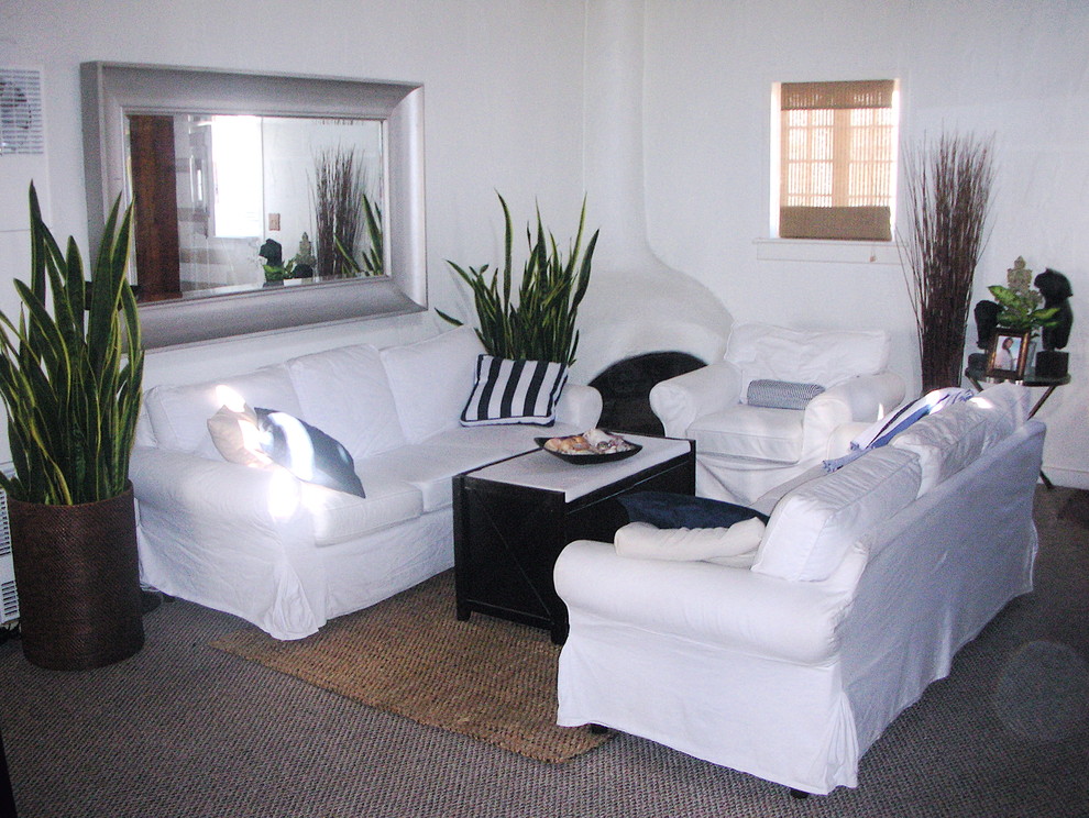 World-inspired living room in Orange County.