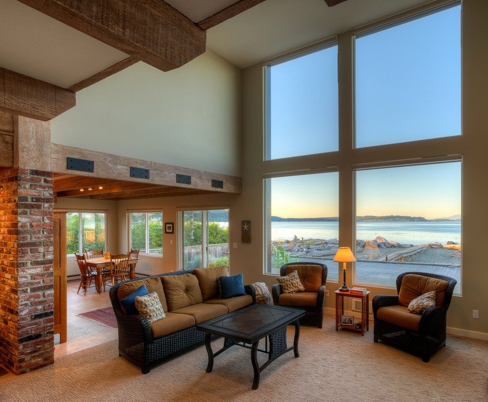 Beach Drive Remodel, Camano Island WA - Modern - Living Room - Seattle ...