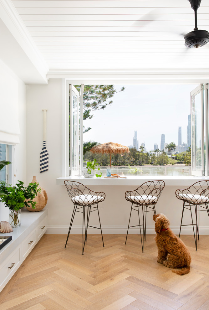 Design ideas for a coastal living room in Melbourne.