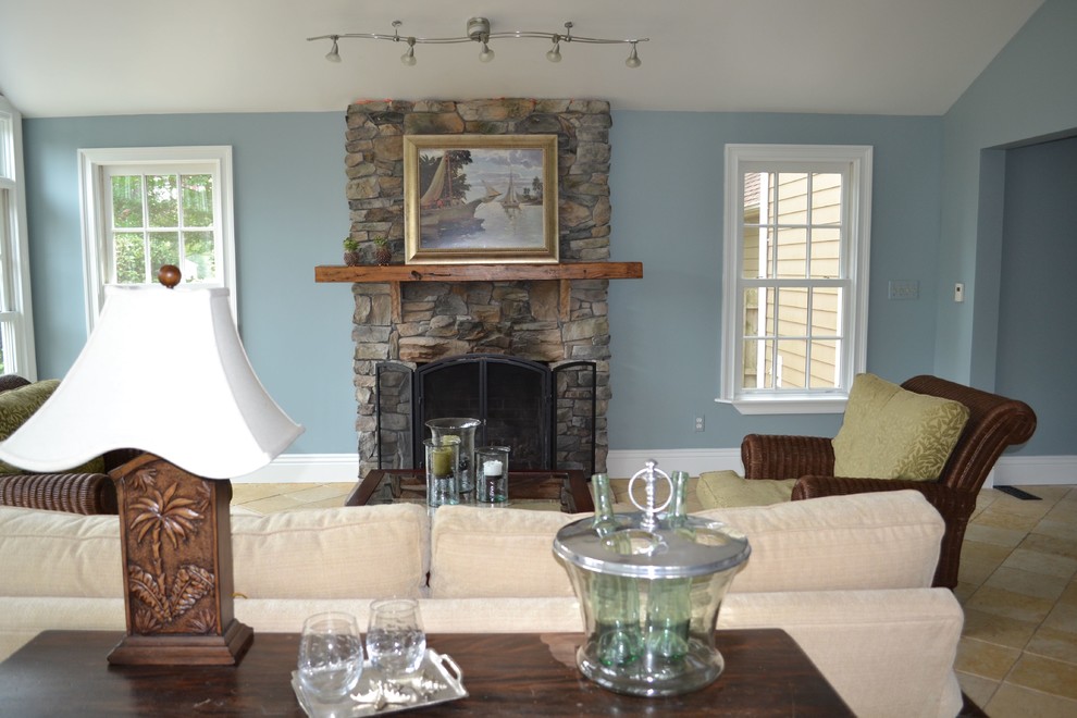 Beachy Kent Island Home Beach Style Living Room Baltimore by