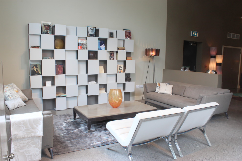 This is an example of a contemporary living room in Dublin.