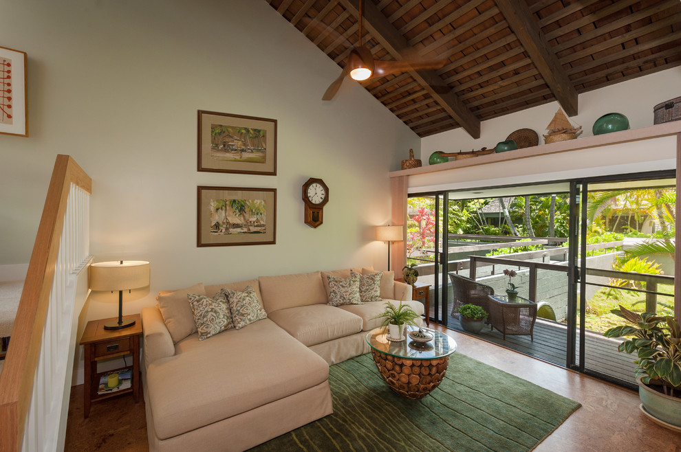 Beautiful Kailani Beach Style Living Room Hawaii by Archipelago Hawaii Luxury Home