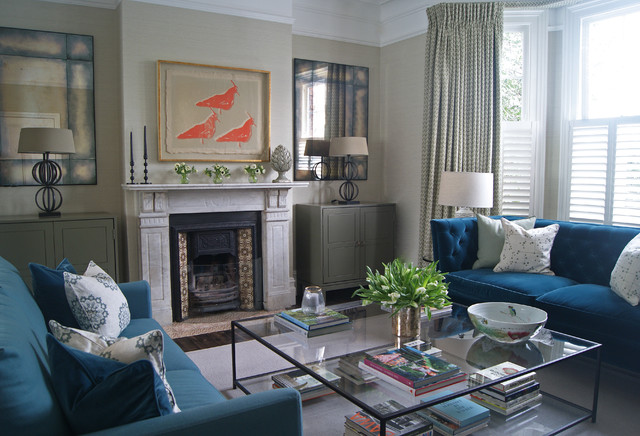 Beautifully Furnished Open Plan Living Room Transitional