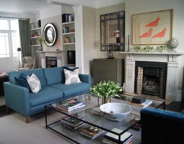 Beautifully Furnished Open Plan Living Room Transitional