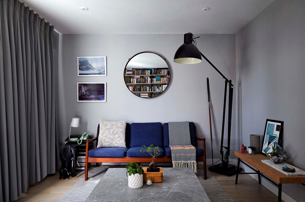 Inspiration for a small contemporary living room in London.