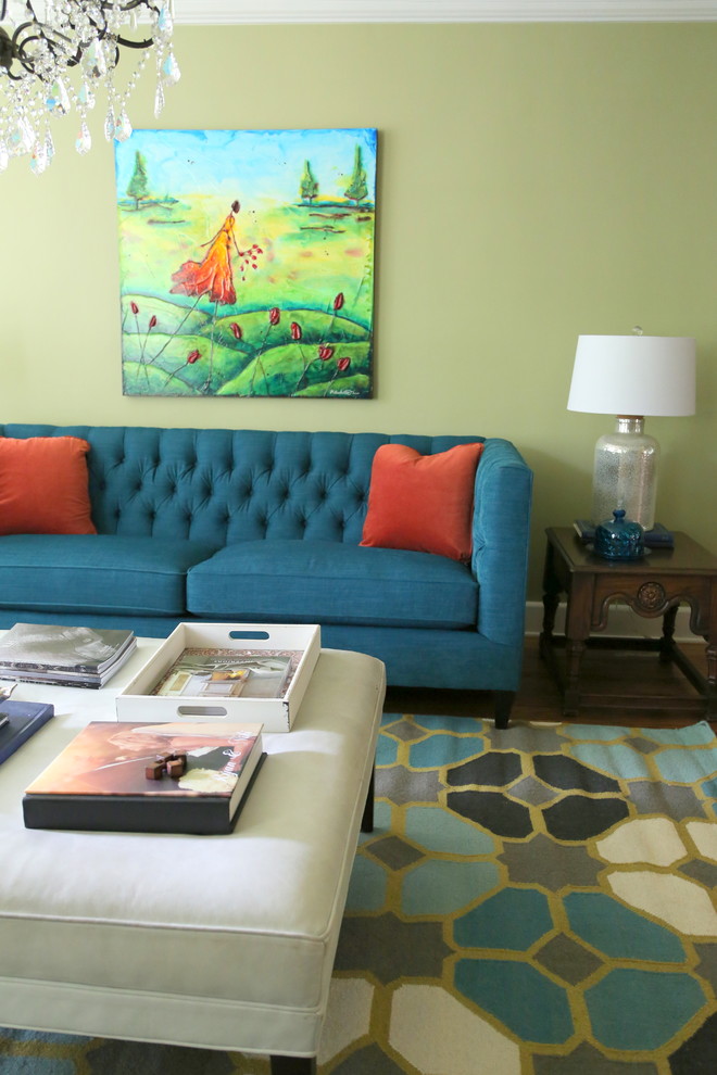 Living room - eclectic living room idea in Nashville