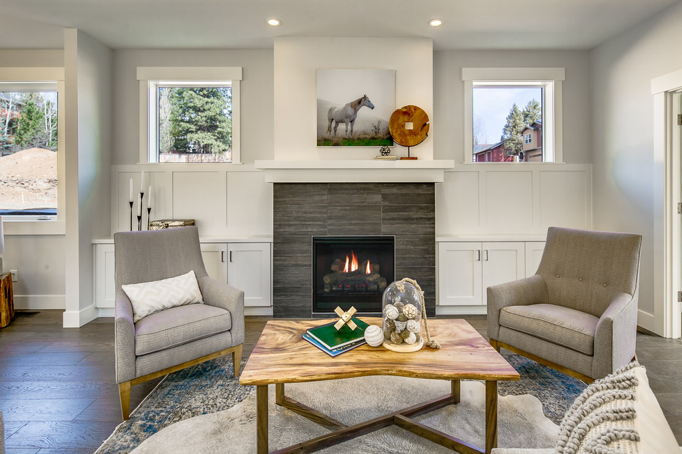 Bend, Oregon Craftsman Home Build Arts & Crafts Living Room Other