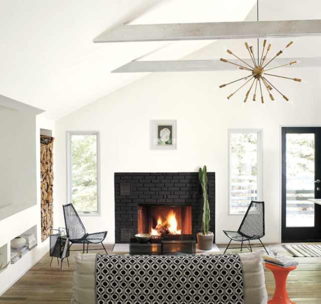 Benjamin Moore Contemporary Living Room Montreal by Decorating