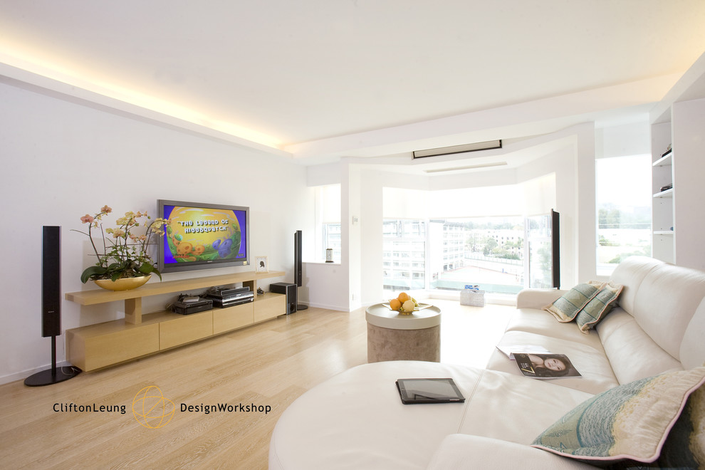 Inspiration for a modern living room remodel in Hong Kong