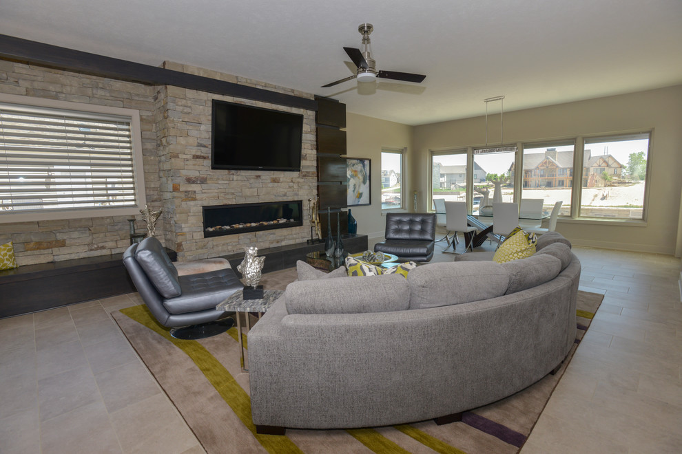 Big Sandy Lake House Contemporary Living Room Omaha by Paul Daniels Interiors Houzz