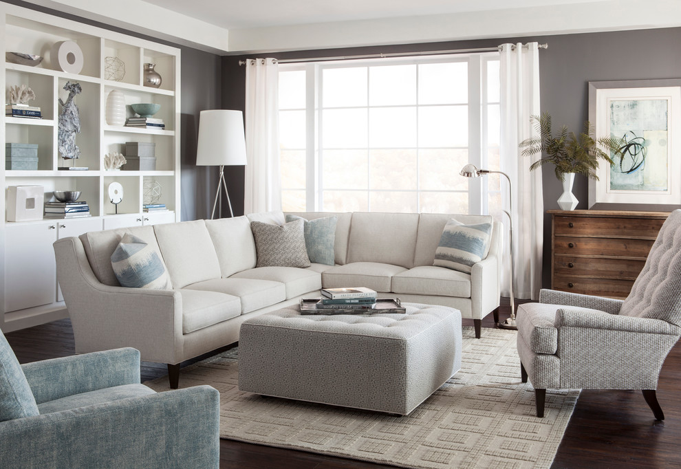 Inspiration for a small transitional living room remodel in Charlotte