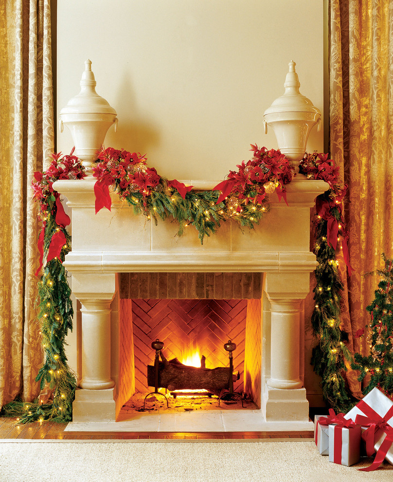 Birmingham Cast Stone Fireplace Mantel - Traditional - Living Room ...