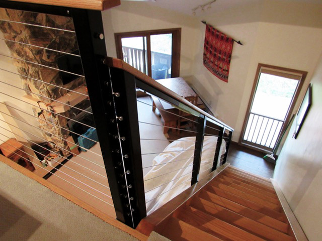 Black Aluminum Railing for Stairs and Loft in Taos Ski Valley, NM ...
