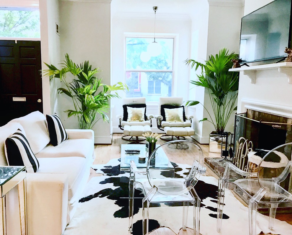 Black & White Living Room - Transitional - Living Room - DC Metro - by
