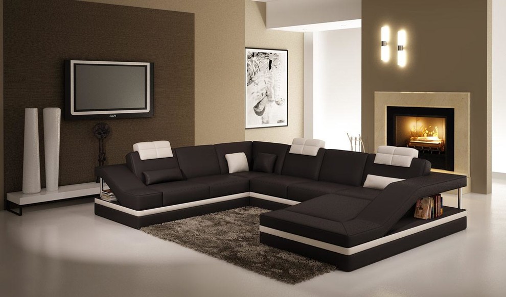 Esempio di un soggiorno minimalista