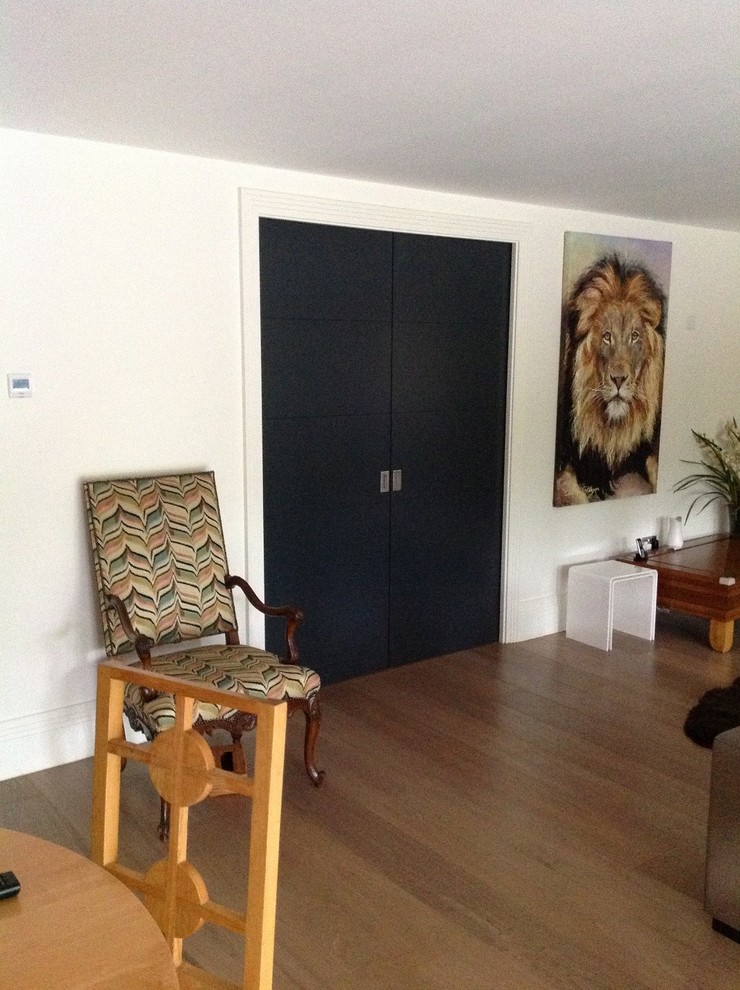 Black Painted Internal Sliding Pocket Double Door - Contemporary ...