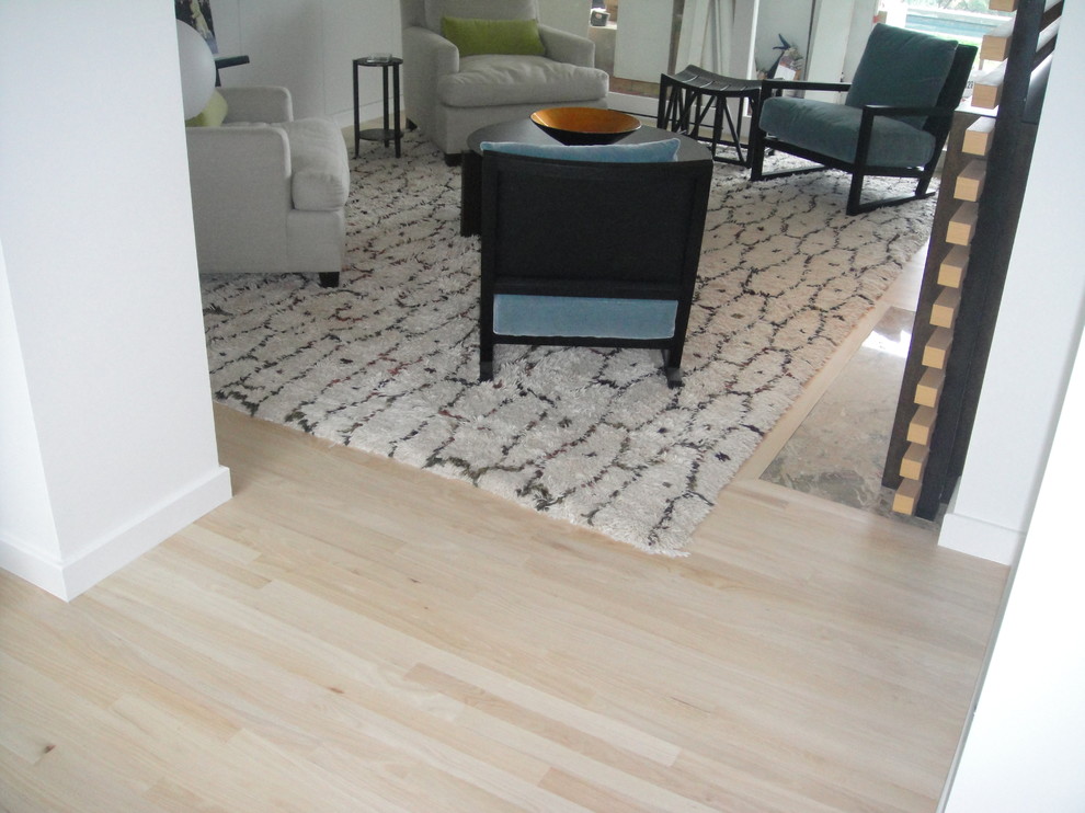 Bleached Red Oak Flooring Contemporary Living Room Orange County By Kb S Hardwood Floors Houzz Bleached Red Oak Flooring