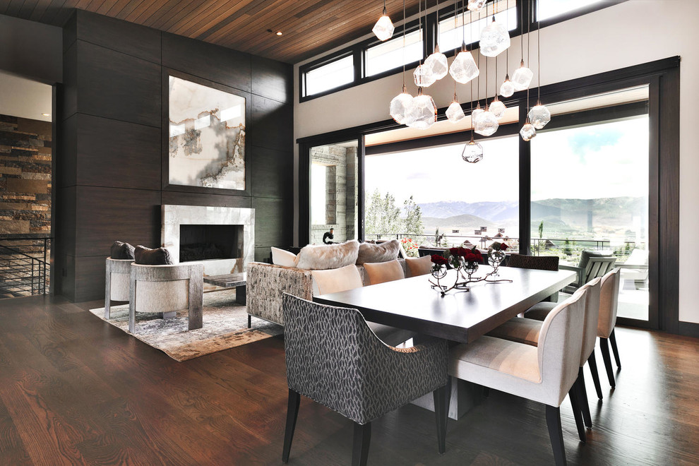 Inspiration for a contemporary living room remodel in Salt Lake City