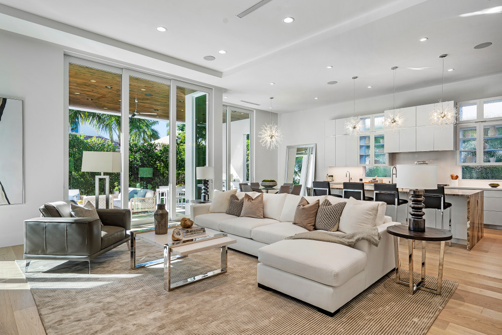 Coastal living room in Miami.