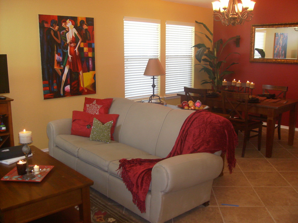 Elegant living room photo in Austin