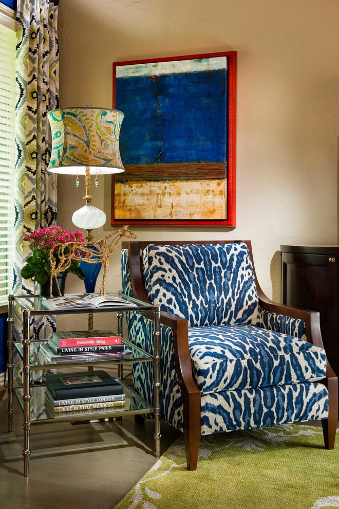 Bold Cobalt Blue Living - Traditional - Living Room - Other - by Nathan ...