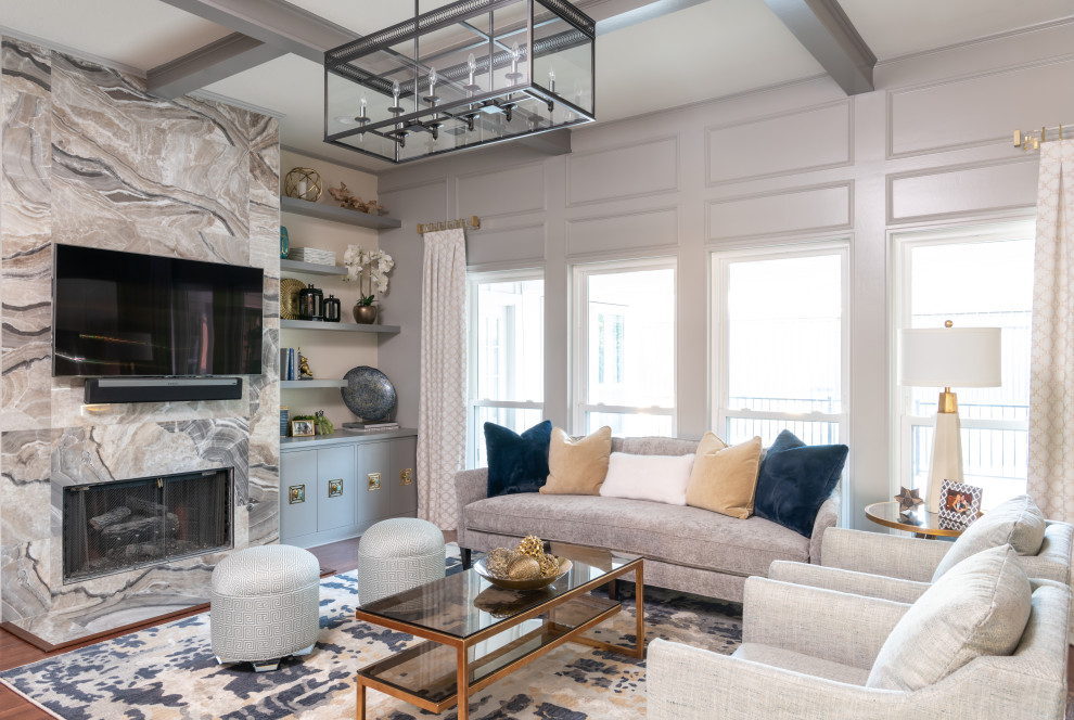 Bold Transitional Living Room Dallas, TX Transitional Living Room