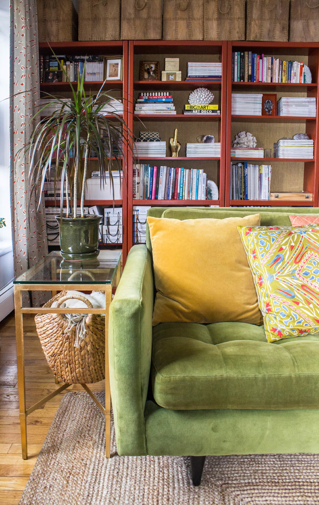 This is an example of a bohemian living room in New York.